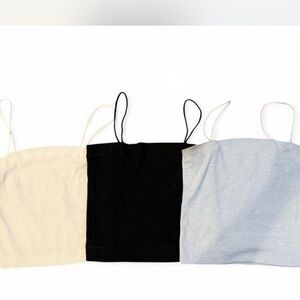 American Eagle Outfitters Cream Ribbed Top